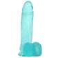 Crystal Jellies 8 Inch Realistic Cock with Balls in Teal