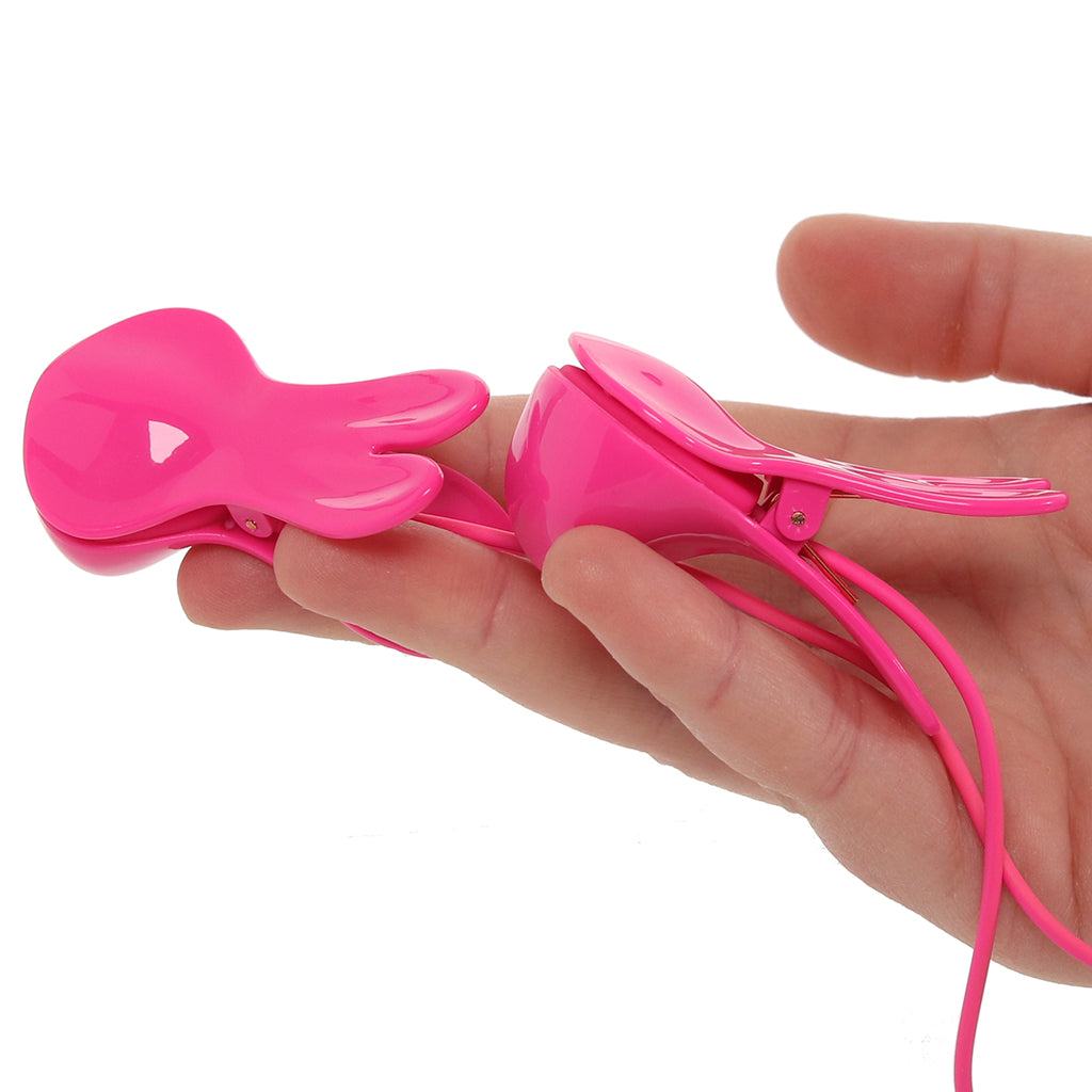 Molli Vibrating Nipple Clamps PinkCherry Molli Vibrating Nipple Clamps PinkCherry