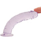 RealRock Crystal Clear 5 Inch Jelly Dildo in Purple