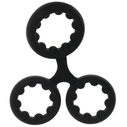 Rock Solid Triple Stamina Ring with Metal Beads