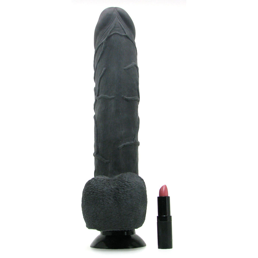 Real Feel Deluxe 12 Inch Vibrating Wall Banger Dildo in Bla PinkCherry Real Feel Deluxe 12 Inch Vibrating Wall Banger Dildo in Bla PinkCherry