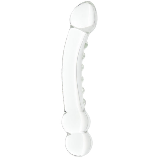 Clarity Celestial Ridge Double-Ended Glass Dildo