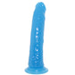 RealRock 7 Inch Glow-in-the-Dark Slim Dildo in Blue