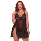 Pink Pussycat Black Babydoll & G-String in 1X/2X