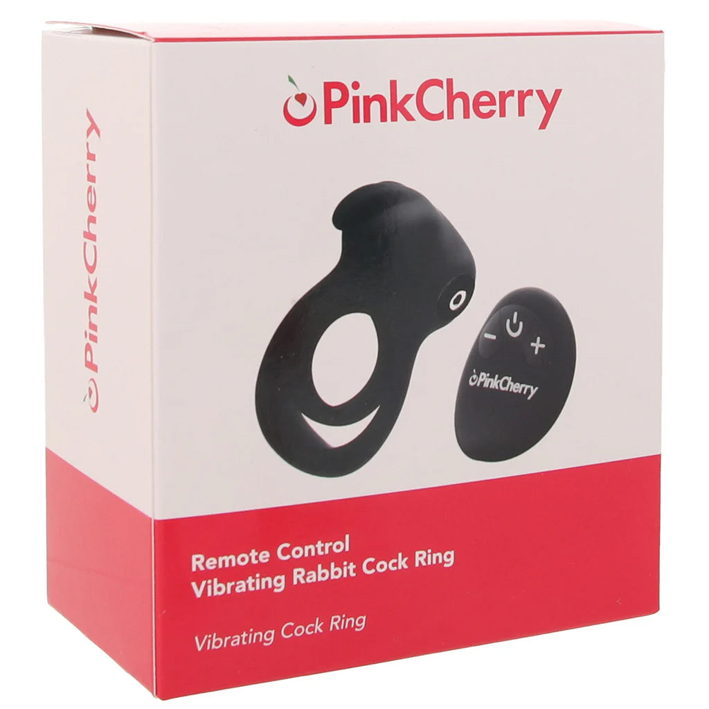PinkCherry Remote Vibrating Rabbit Cock Ring PinkCherry PinkCherry Remote Vibrating Rabbit Cock Ring PinkCherry