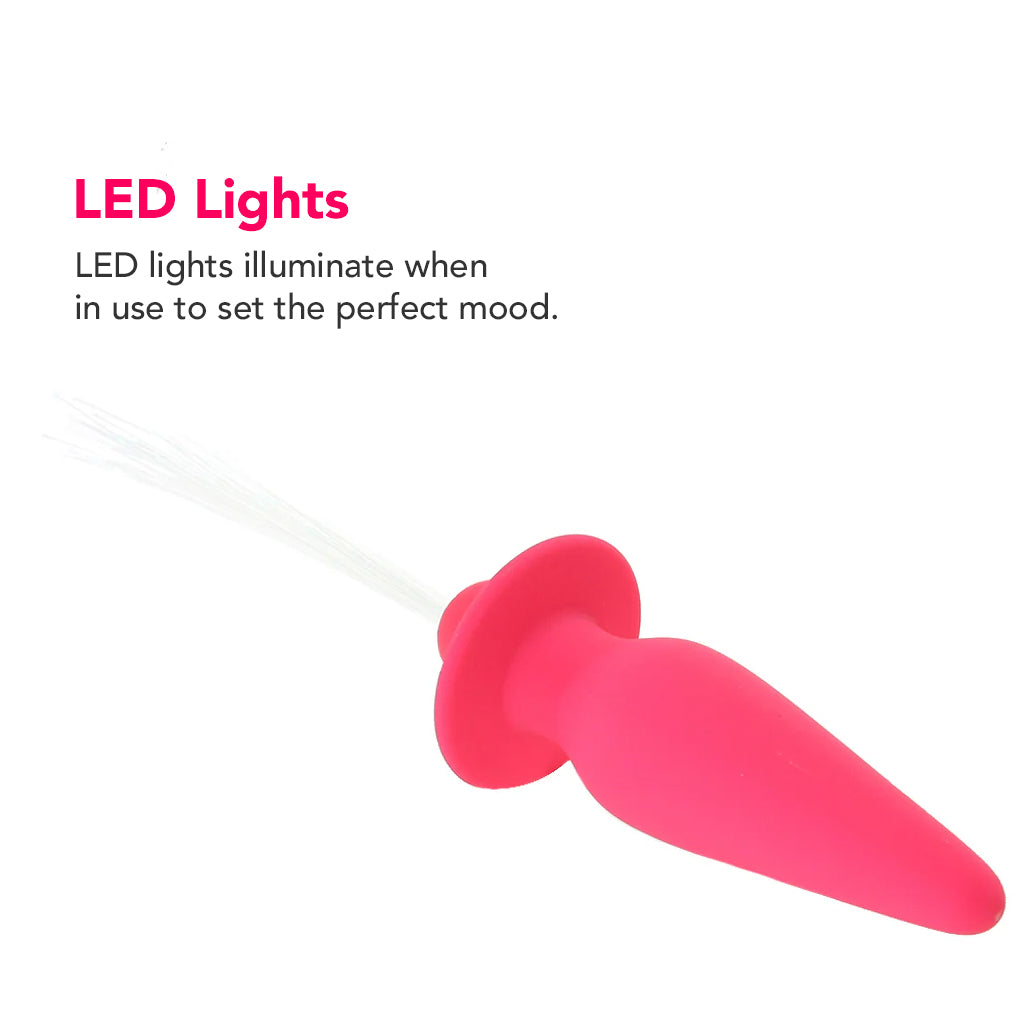 Southern Lights Vibrating Butt Plug in Pink PinkCherry Southern Lights Vibrating Butt Plug in Pink PinkCherry