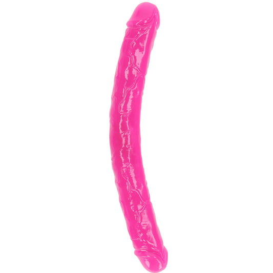 RealRock Glow In The Dark 15 Inch Double Dildo in Pink