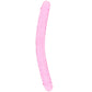 RealRock Crystal Clear Jelly 18 Inch Double Dildo in Pink