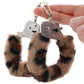 Furry Hand Cuffs in Leopard