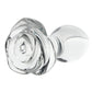 Clarity Utopian Bloom Glass Rose Butt Plug
