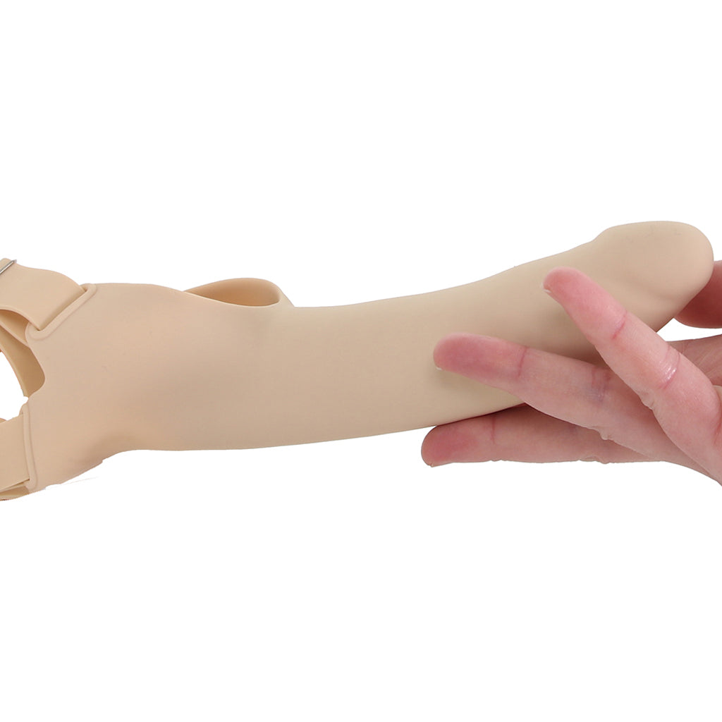 Accommodator Silicone Chin Strap Dildo in Ivory PinkCherry Accommodator Silicone Chin Strap Dildo in Ivory PinkCherry