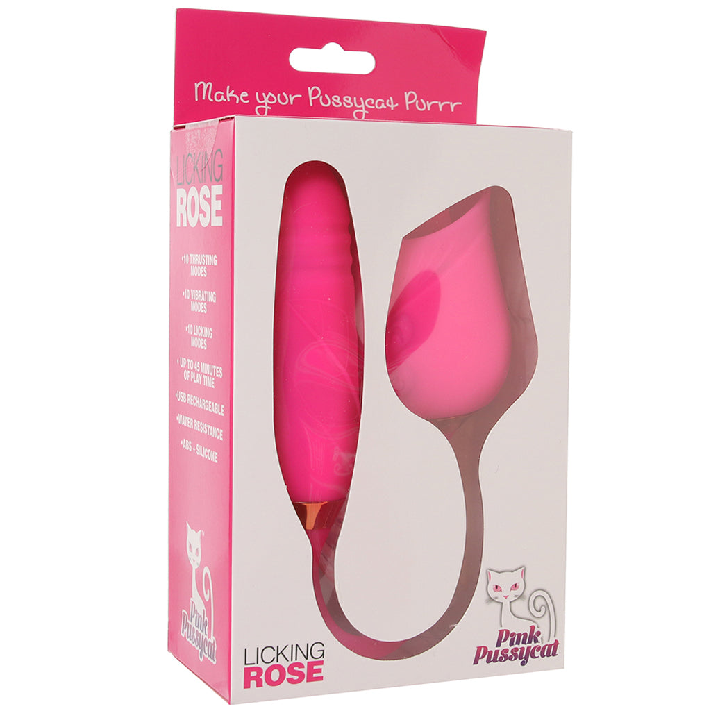 Pink Pussycat Licking Rose Vibe PinkCherry Pink Pussycat Licking Rose Vibe PinkCherry