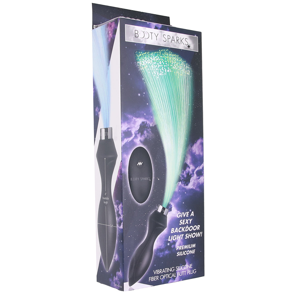Booty Sparks Fiber Optic Vibrating Butt Plug PinkCherry Booty Sparks Fiber Optic Vibrating Butt Plug PinkCherry