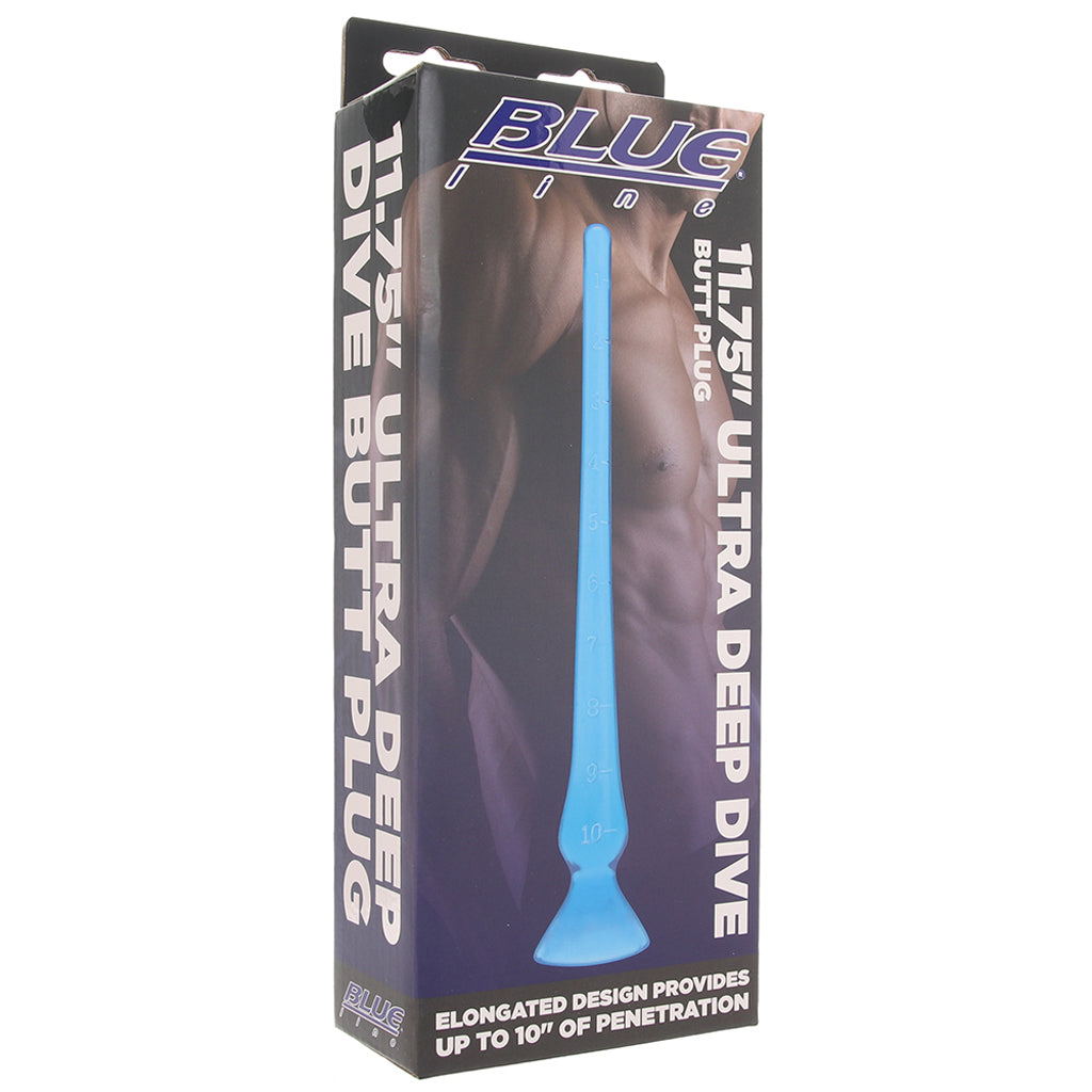Blue Line 11.75 Inch Ultra Deep Dive Butt Plug PinkCherry Blue Line 11.75 Inch Ultra Deep Dive Butt Plug PinkCherry