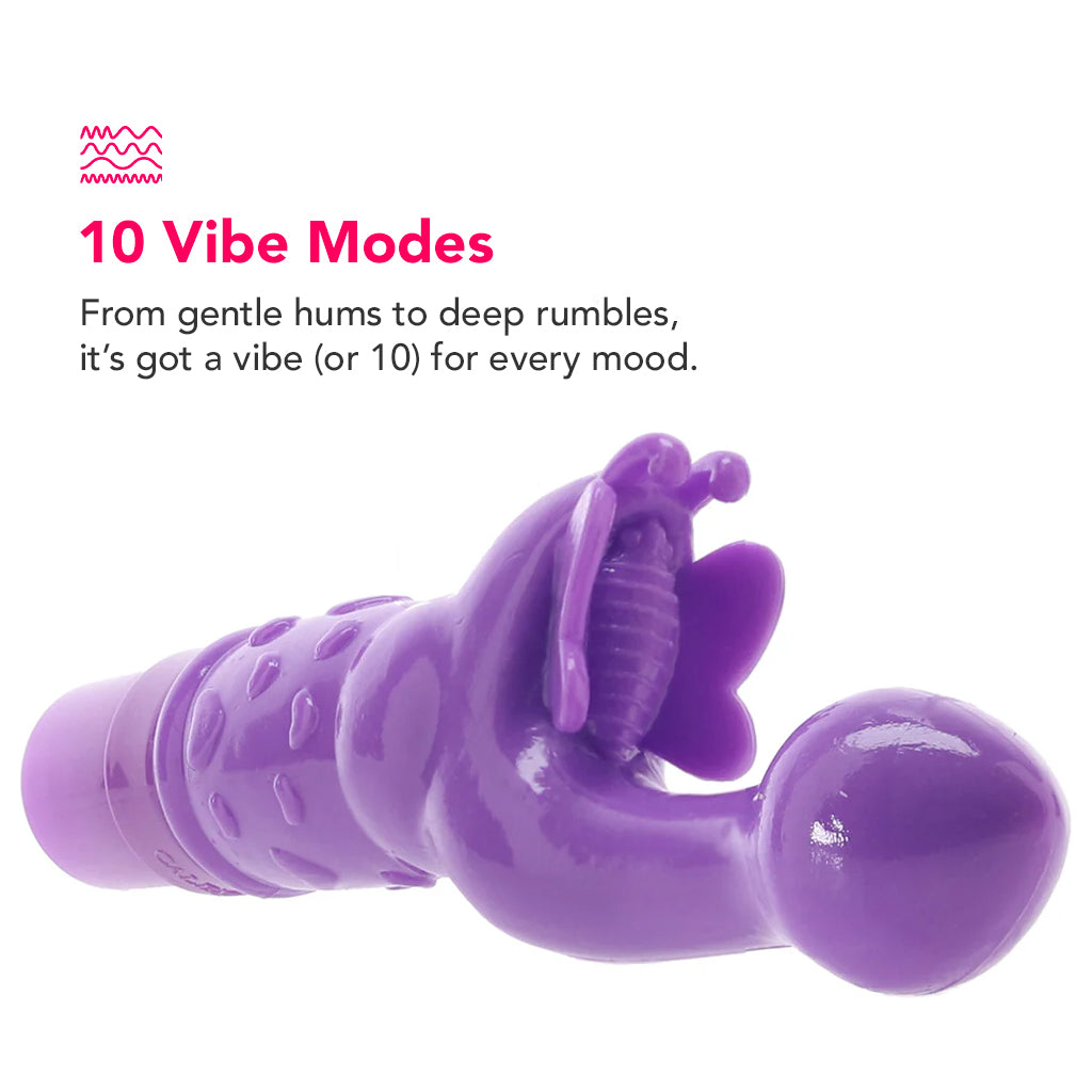 Rechargeable Butterfly Kiss Vibe in Purple PinkCherry Rechargeable Butterfly Kiss Vibe in Purple PinkCherry