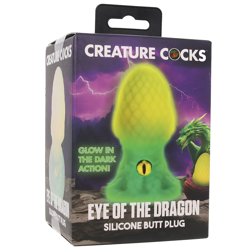 Creature Cocks Eye of the Dragon Silicone Plug in Green PinkCherry Creature Cocks Eye of the Dragon Silicone Plug in Green PinkCherry