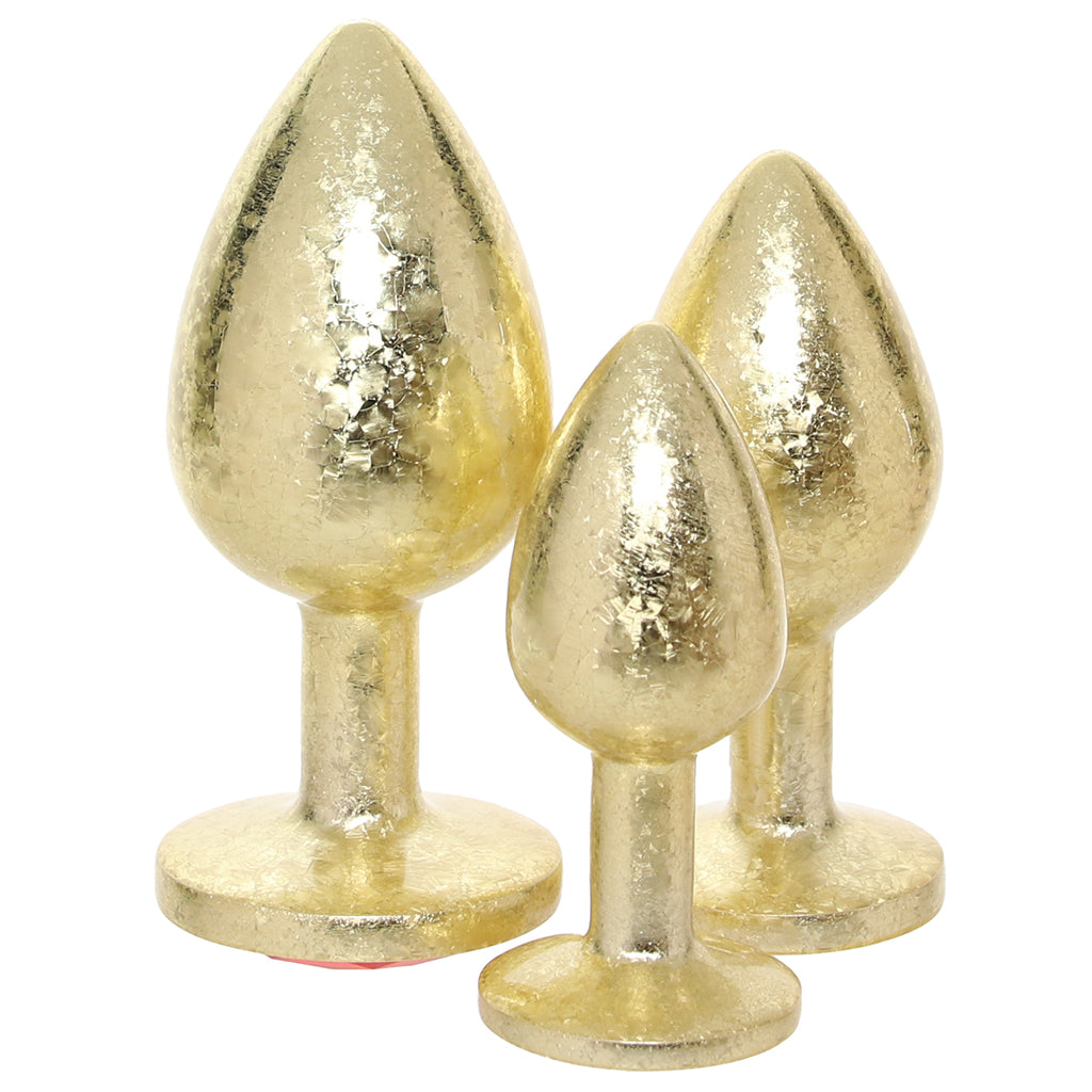 Ouch! Milan Collection Metal Anal Plug Set PinkCherry Ouch! Milan Collection Metal Anal Plug Set PinkCherry