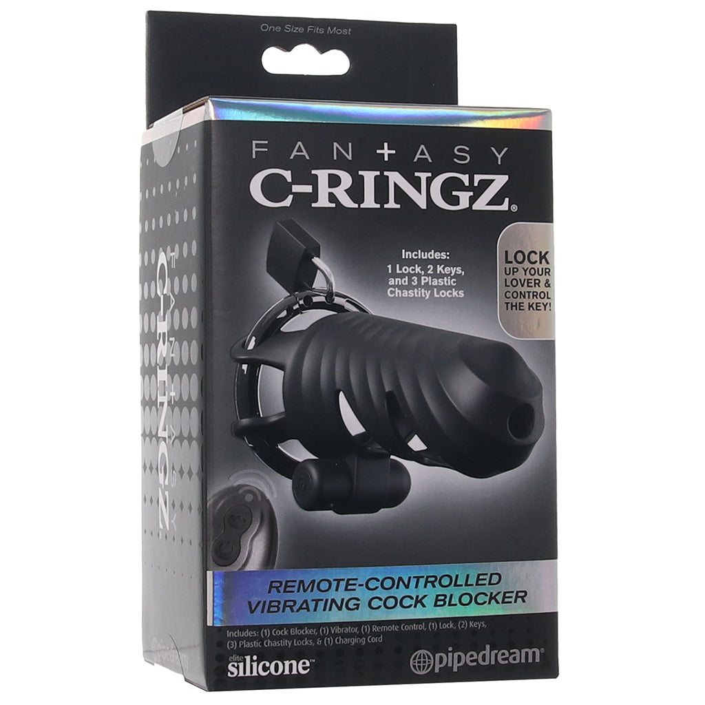 Fantasy C-Ringz Remote Controlled Vibrating Cock Blocker PinkCherry Fantasy C-Ringz Remote Controlled Vibrating Cock Blocker PinkCherry
