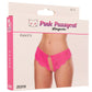 Pink Pussycat Pink Lace Crotchless Panties