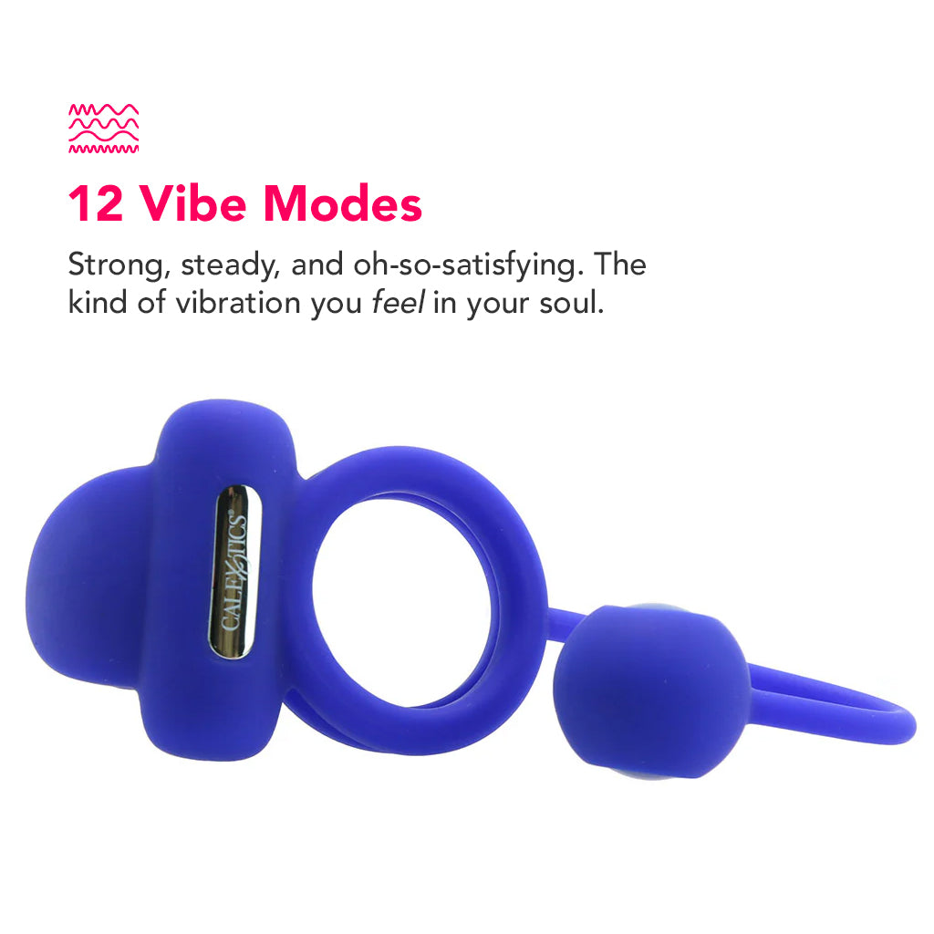 Dual Rockin' Rim Enhancer Cock Ring in Blue PinkCherry Dual Rockin' Rim Enhancer Cock Ring in Blue PinkCherry