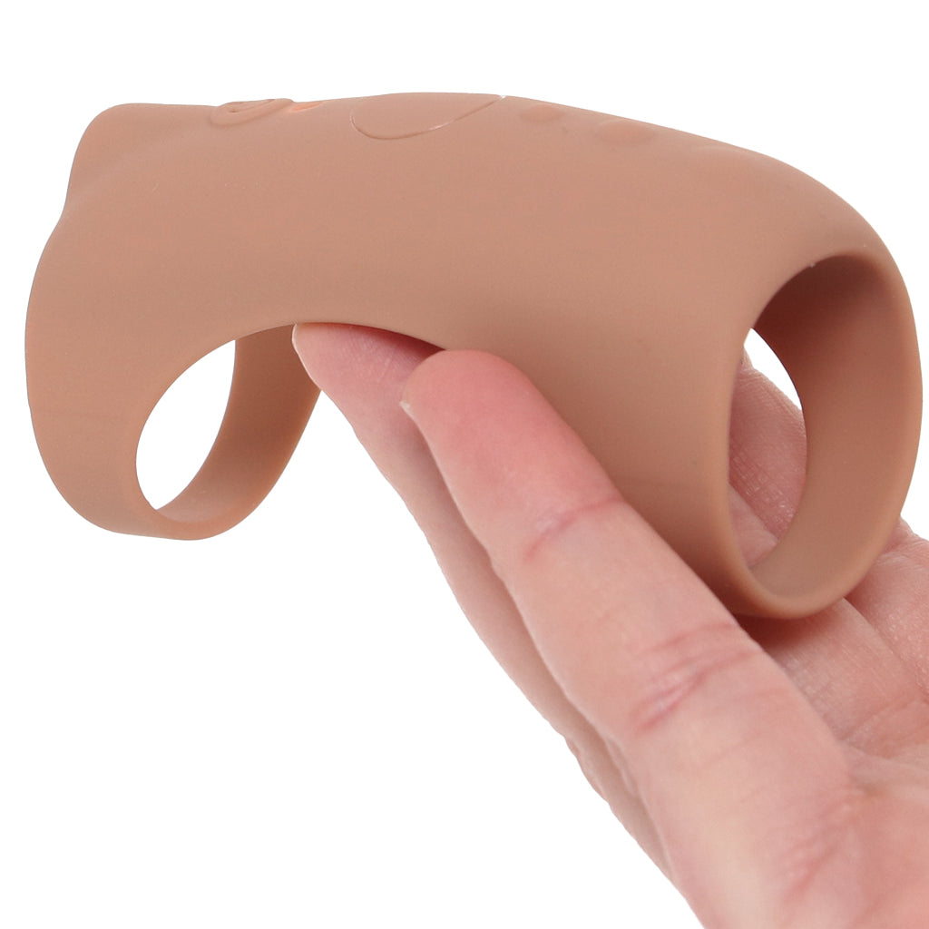 Jock Vibrating Silicone Penis Sleeve in Tan PinkCherry Jock Vibrating Silicone Penis Sleeve in Tan PinkCherry