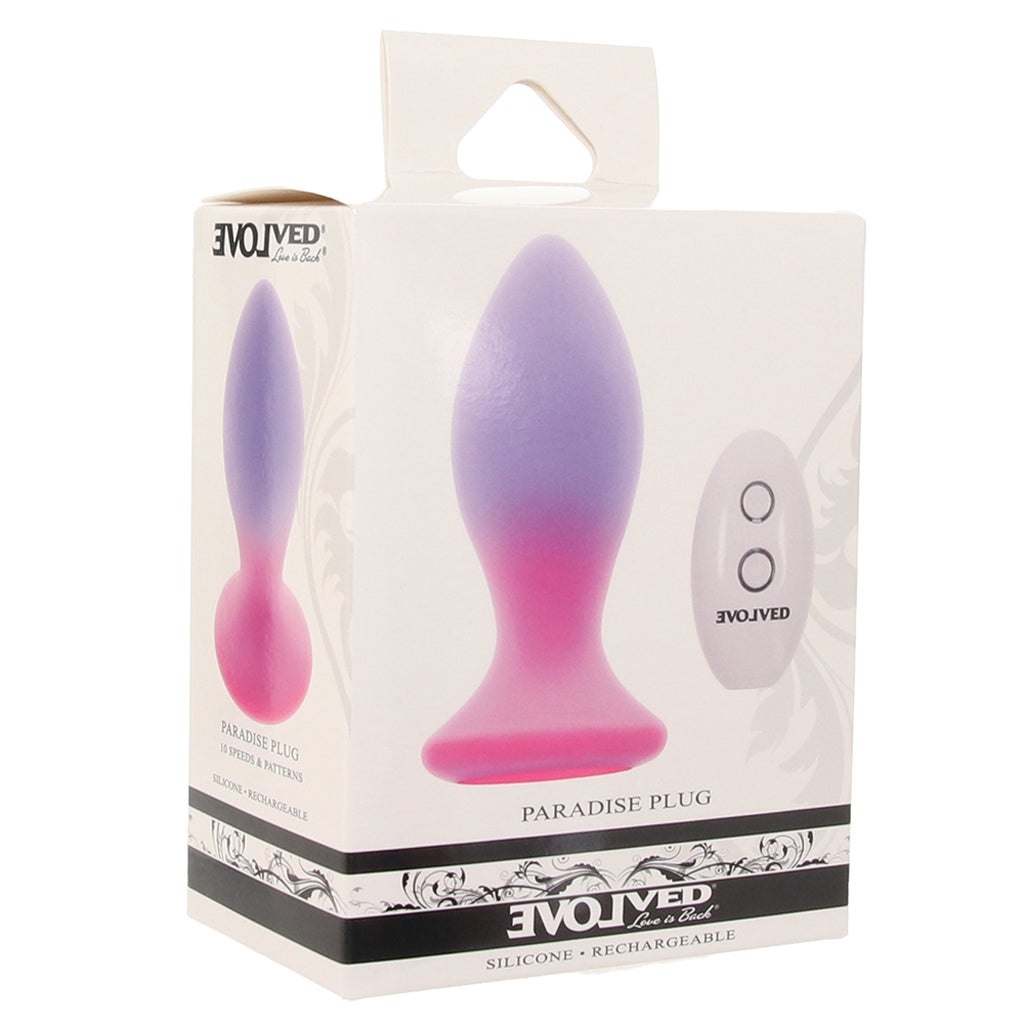 Paradise Remote Vibrating Butt Plug PinkCherry Paradise Remote Vibrating Butt Plug PinkCherry