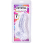 Crystal Jellies 7 Inch Curved Ballsy Dildo in Clear