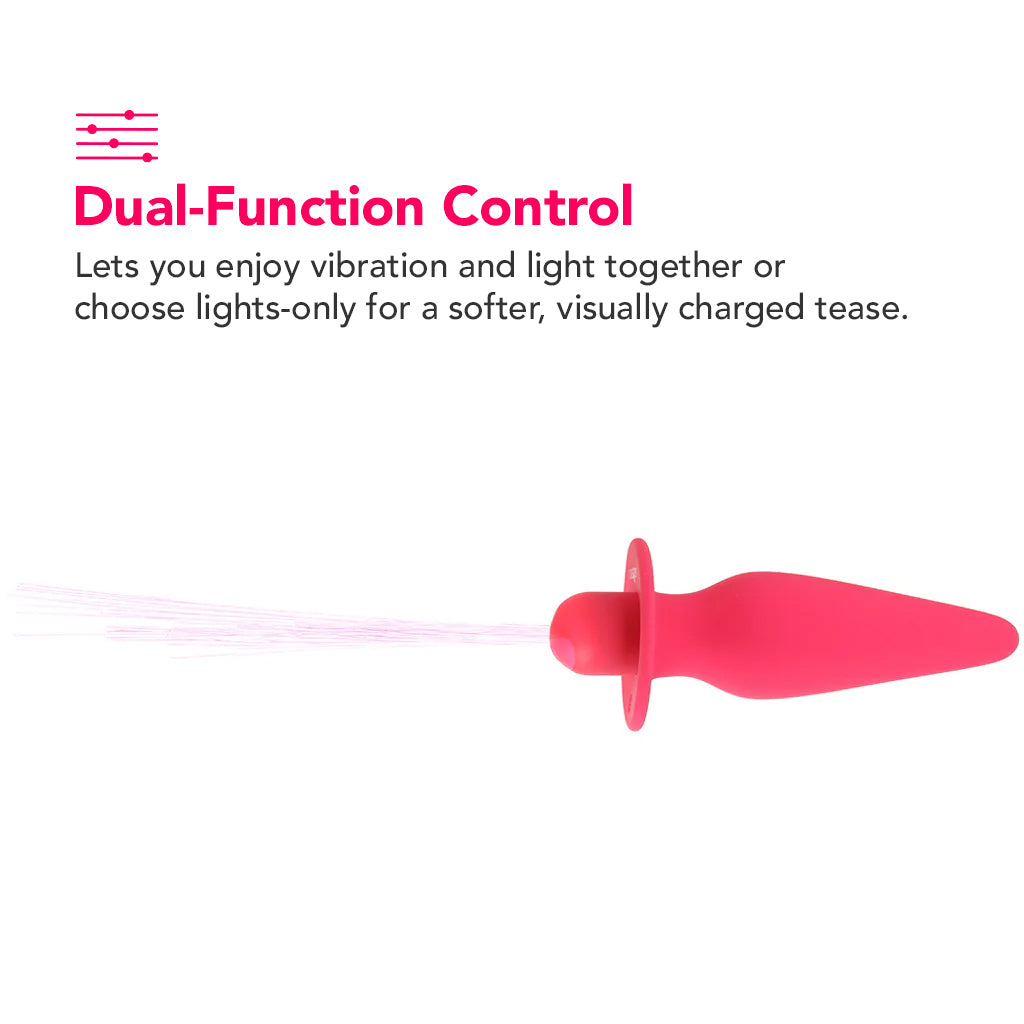 Southern Lights Vibrating Butt Plug in Pink PinkCherry Southern Lights Vibrating Butt Plug in Pink PinkCherry