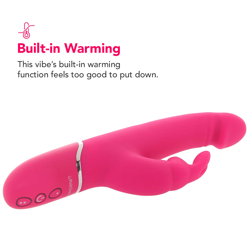 PinkCherry Warming Realistic Rabbit Vibe in Pink PinkCherry PinkCherry Warming Realistic Rabbit Vibe in Pink PinkCherry
