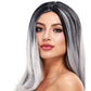 Hillary Straight Wig in Silver & Black