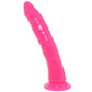 RealRock 9 Inch Glow-in-the-Dark Slim Dildo in Pink