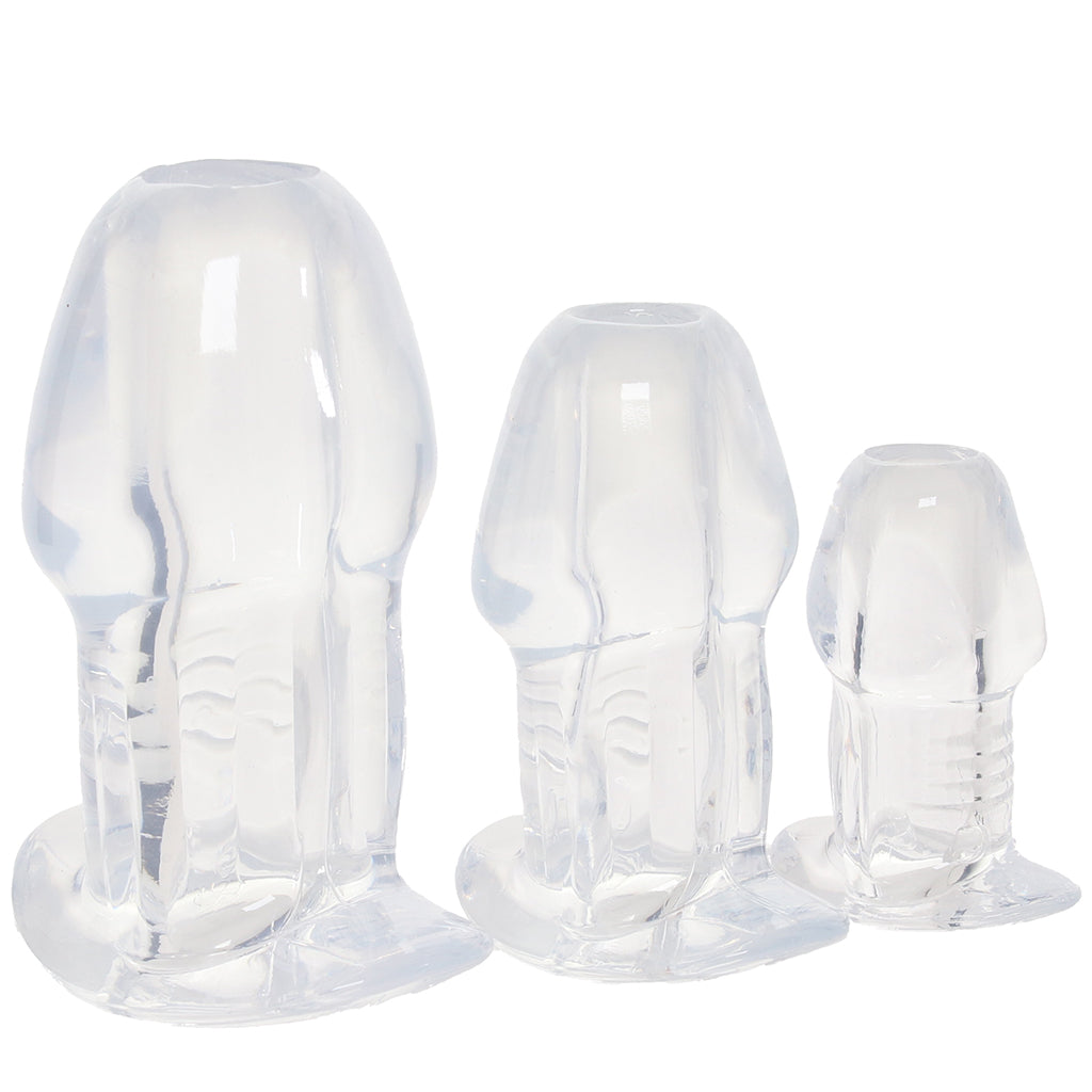 Master Series Dicked 3 Piece Hollow Anal Plug Set  PinkCherry