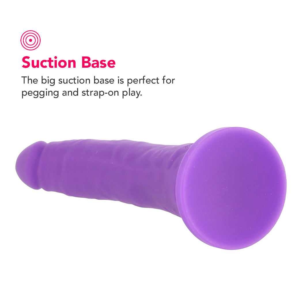 PinkCherry Premium 6.5 Inch Purple Silicone Realistic Dildo PinkCherry PinkCherry Premium 6.5 Inch Purple Silicone Realistic Dildo PinkCherry