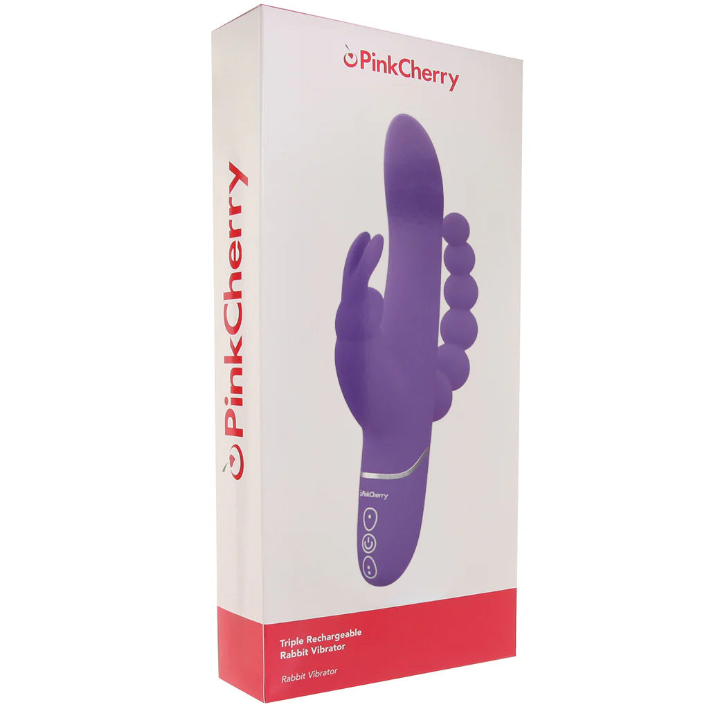 PinkCherry Triple Rabbit Vibe in Purple  PinkCherry