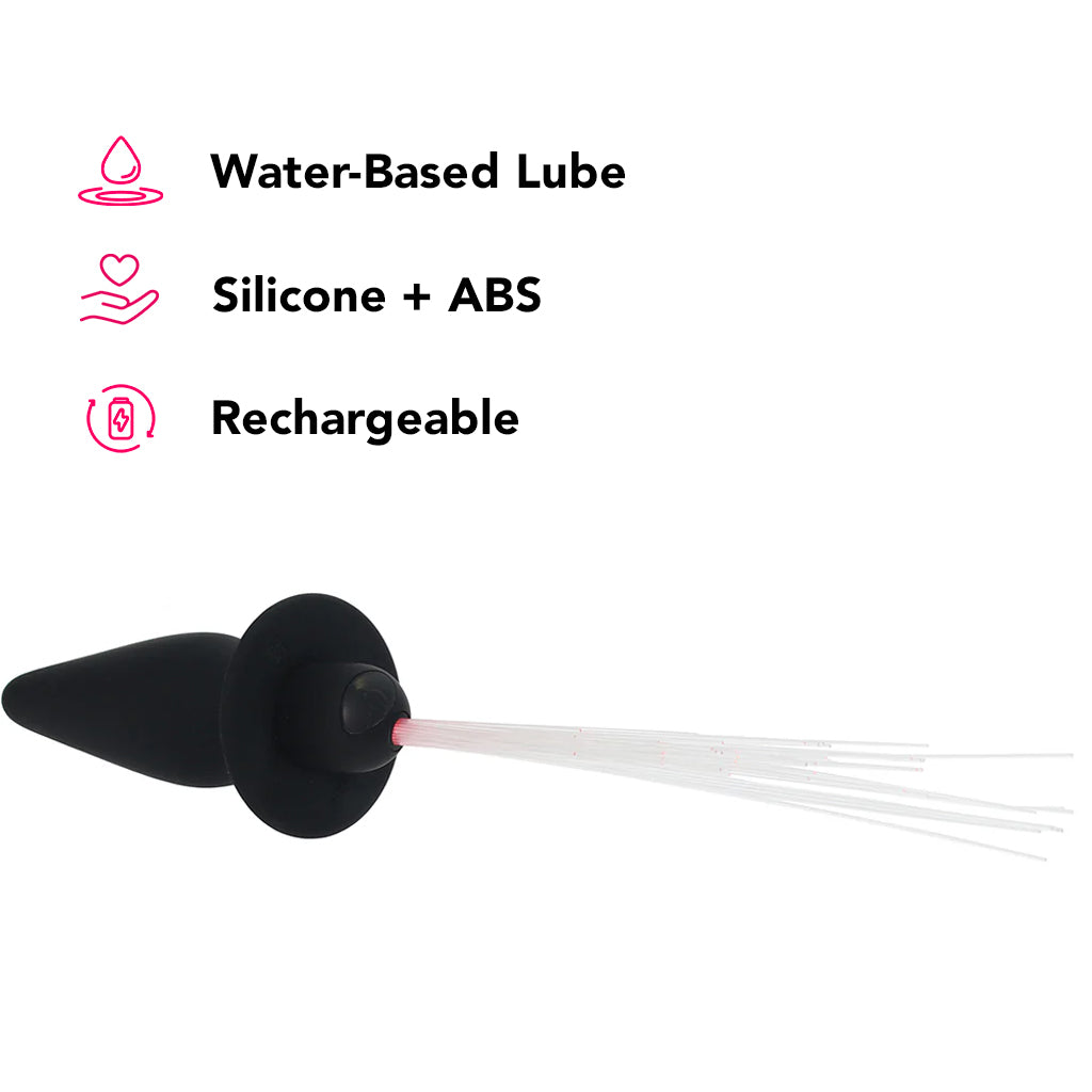 Southern Lights Vibrating Butt Plug in Black PinkCherry Southern Lights Vibrating Butt Plug in Black PinkCherry