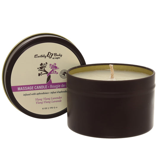 At Night Massage Candle 6oz/170g in Ylang Ylang Lavender