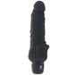 PowerCock 7 Inch Vibe with Clitoral Stimulator in Black