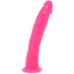 RealRock 9 Inch Glow-in-the-Dark Slim Dildo in Pink