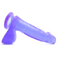 Basix 6 Inch Dildo with Suction Cup in Purple