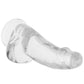 King Cock 7.5 Inch Smooth Ballsy Dildo in Clear