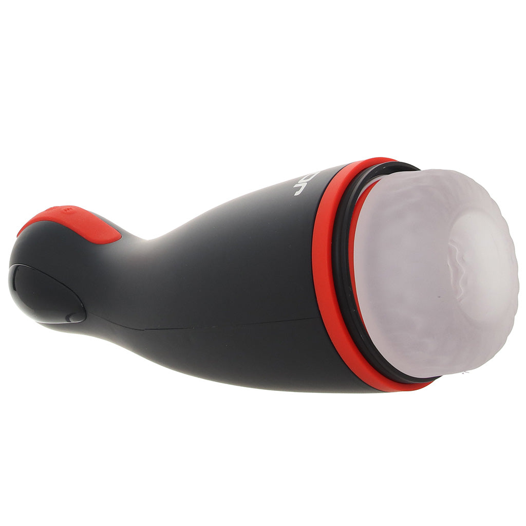 Jock Blaze Vibrating, Sucking & Warming Stroker PinkCherry Jock Blaze Vibrating, Sucking & Warming Stroker PinkCherry