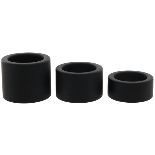 Alpha Liquid Silicone Stamina 3 Piece Cock Ring Set