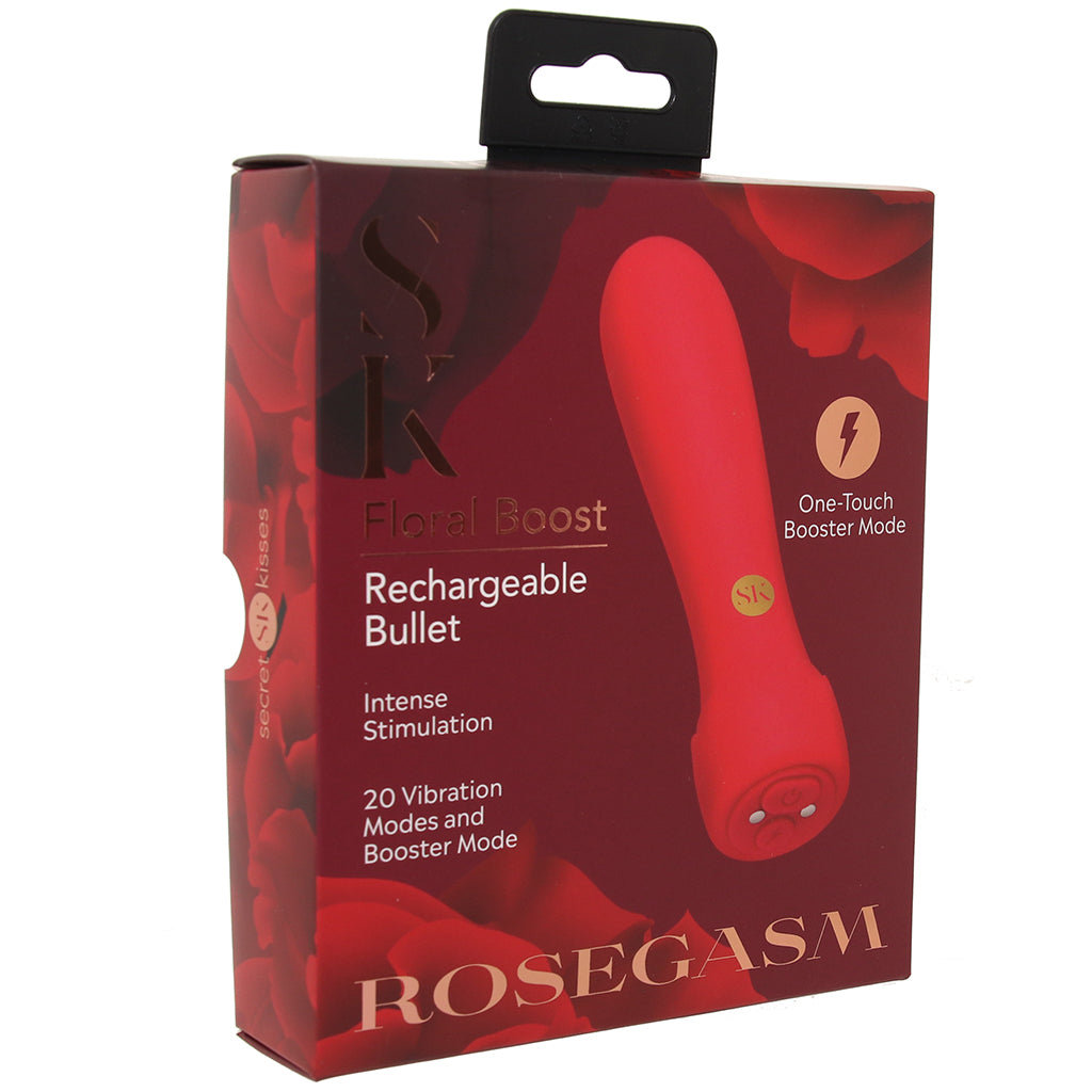 Secret Kisses Rosegasm Floral Boost Bullet Vibe PinkCherry Secret Kisses Rosegasm Floral Boost Bullet Vibe PinkCherry