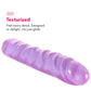 Reflective Gel 7.5 Inch Jr. Dildo in Purple