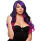 Brandi Curled Wig in Dark Rainbow