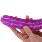RealRock Glow In The Dark 15 Inch Double Dildo in Purple