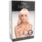 Nicki Wavy Wig with Bangs in Platinum Blonde & Pink