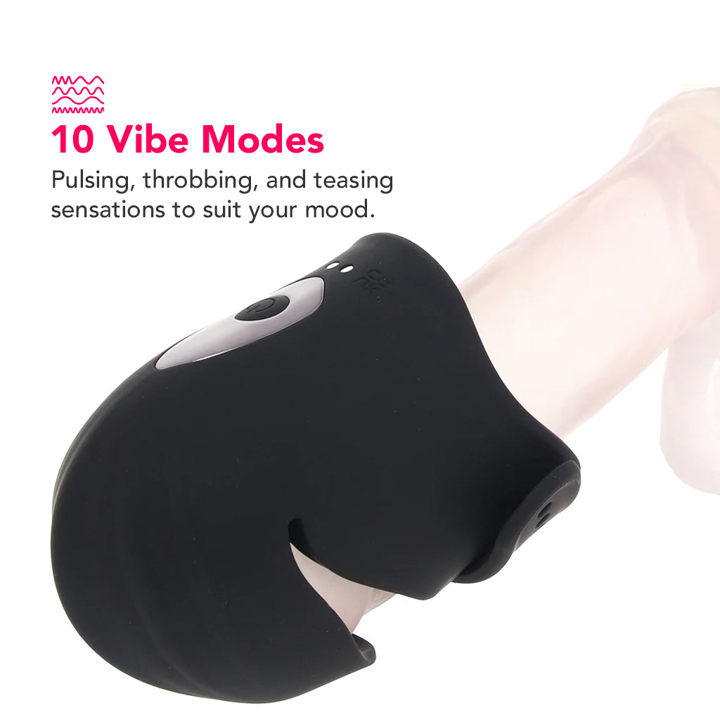 LEVELZ Wearable Vibrating Penis Head Stimulator PinkCherry LEVELZ Wearable Vibrating Penis Head Stimulator PinkCherry