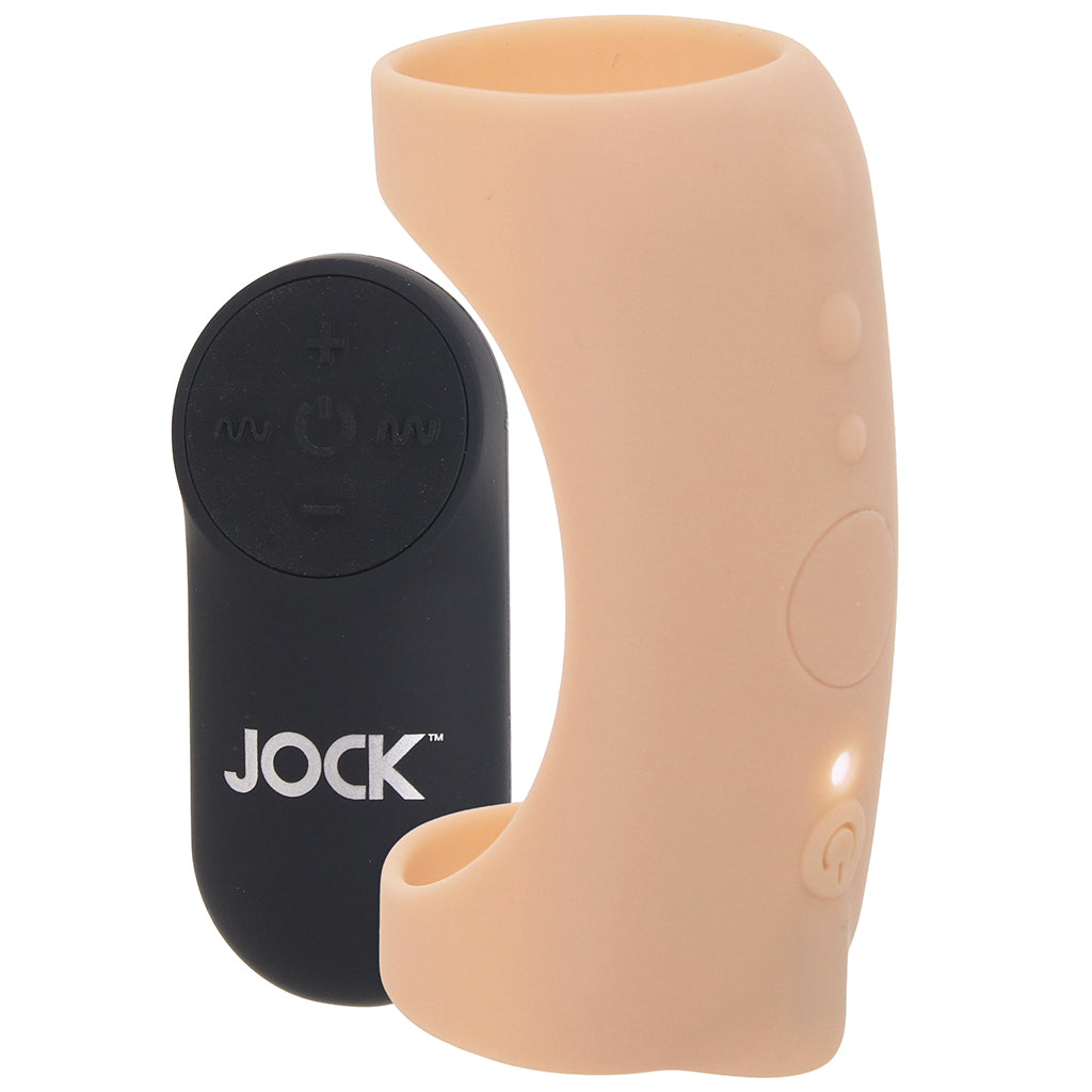 Jock Vibrating Silicone Penis Sleeve in Light  PinkCherry
