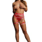 Le Désir Tie Dye Kiss Garterbelt & Chest Bling